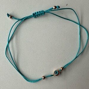 Turquoise Evil Eye Cord Bracelet - Unbranded